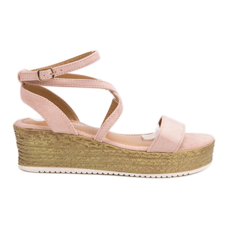 Ch. Creation Ružičaste sandale na klin ružičasta