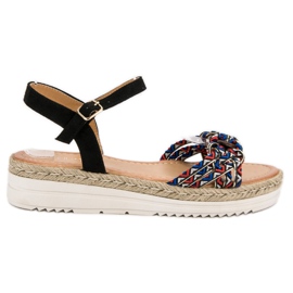 Ch. Creation Modne sandale Espadrilles crna
