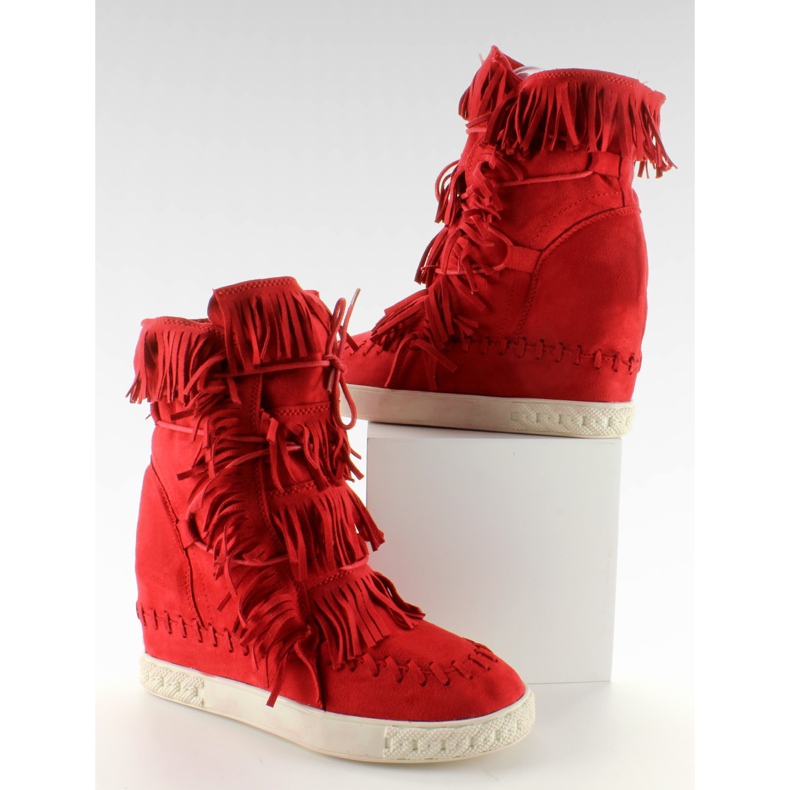 Suede tenisice s resicama BL-10 Red II-GAT crvena