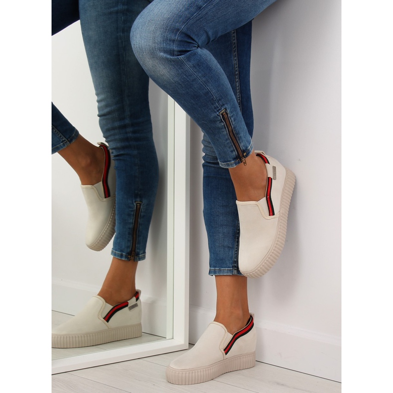 Bež tenisice na klizanje 107-40 Bež II-GAT