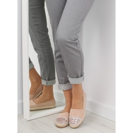 Ružičaste espadrille za žene H8-102 šampanjac II-GAT ružičasta