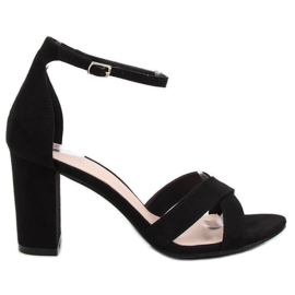 Sandale na postolju crne NF-40P crne crna