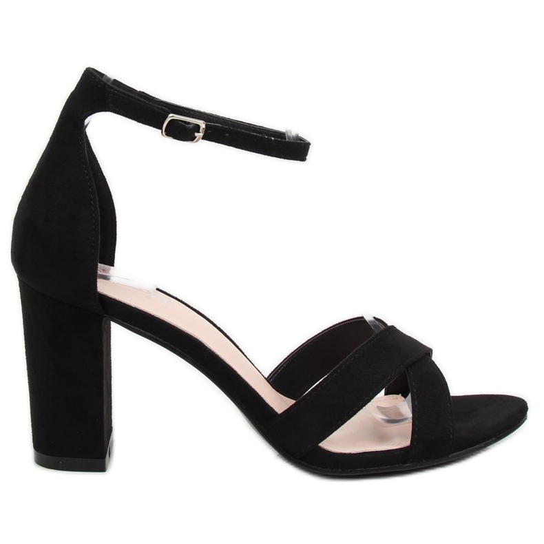 Sandale na postolju crne NF-40P crne crno