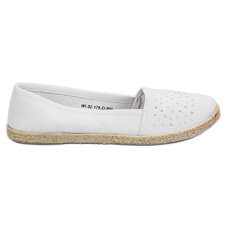 Bijele espadrile s kristalima bijela
