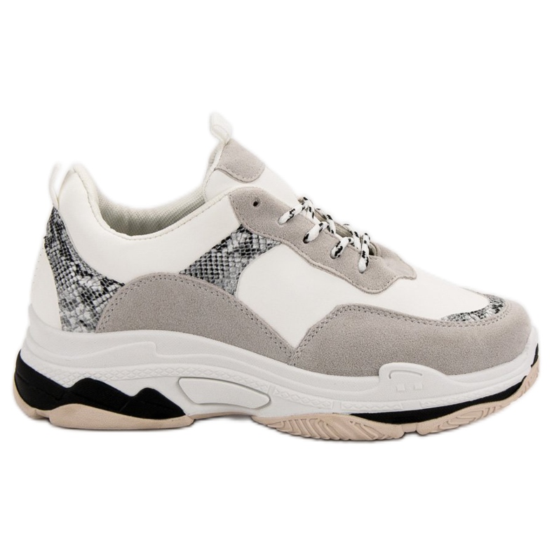 Bijele tenisice s uzorkom crno smeđa