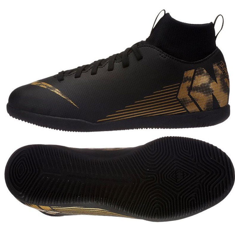 Unutarnje cipele Nike Mercurial SuperflyX 6 Club Ic Jr AH7346-077 crno crno