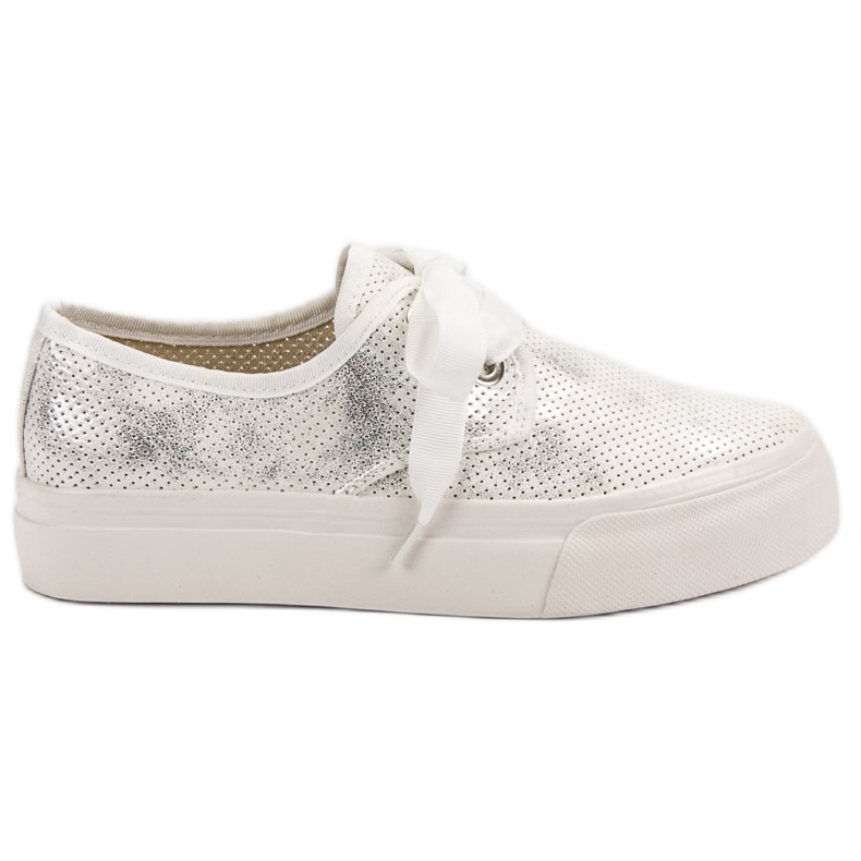 Kylie Tenisice vezane vrpcom bijela siva