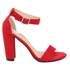 Sandale na stupu crvene 369-18 Crvene crvena