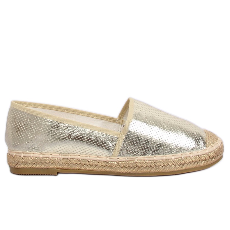 Metalno zlatno Espadrile A645-ESP-1 zlato zlatna