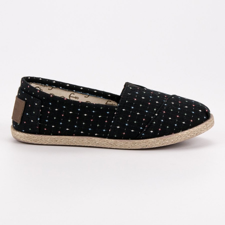 Baby espadrila s uzorkom crno