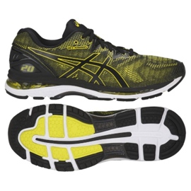 Asics Tenisice za trčanje Ascis Gel Nimbus 20 M T800N-8990 crna žuta boja