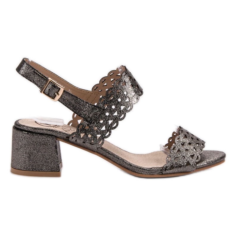 Kylie Sive sandale na štiklu siva