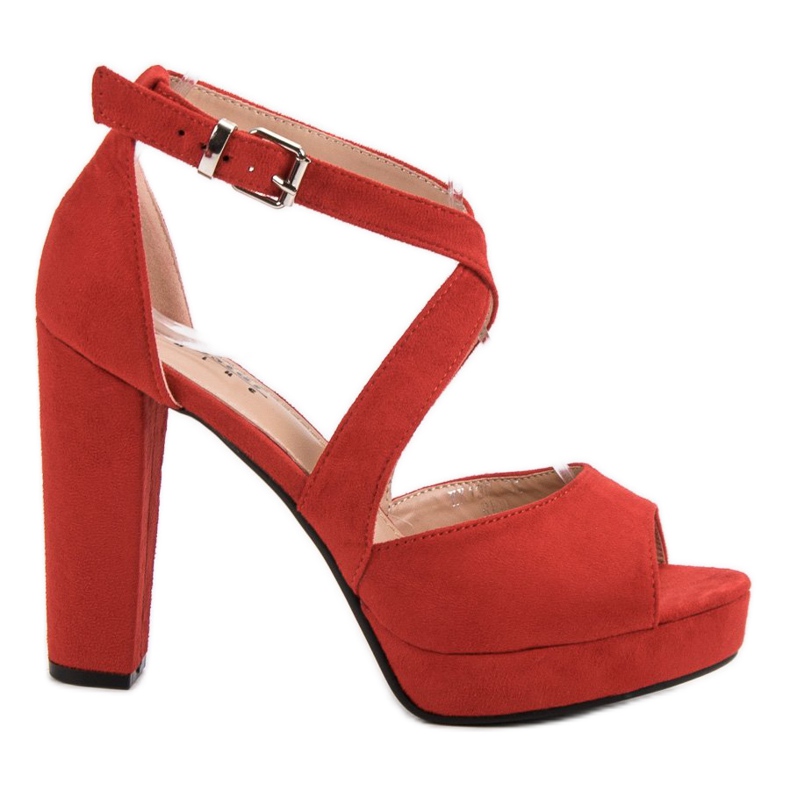 Seastar Sandale od antilopa na platformi crvena