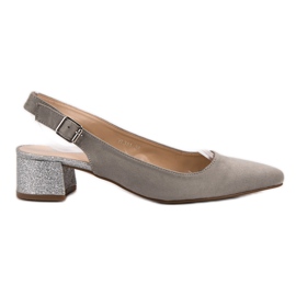 Weide Pumpe sa sjajnom petom siva