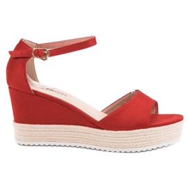 Seastar Sandale s crvenim klinom crvena