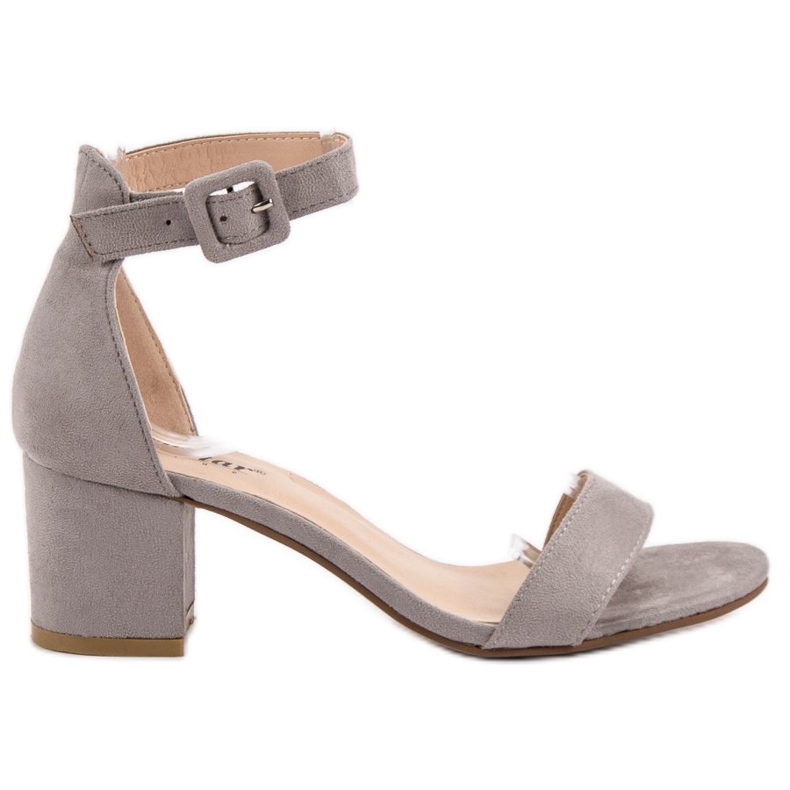 Seastar Sive sandale na štiklu siva