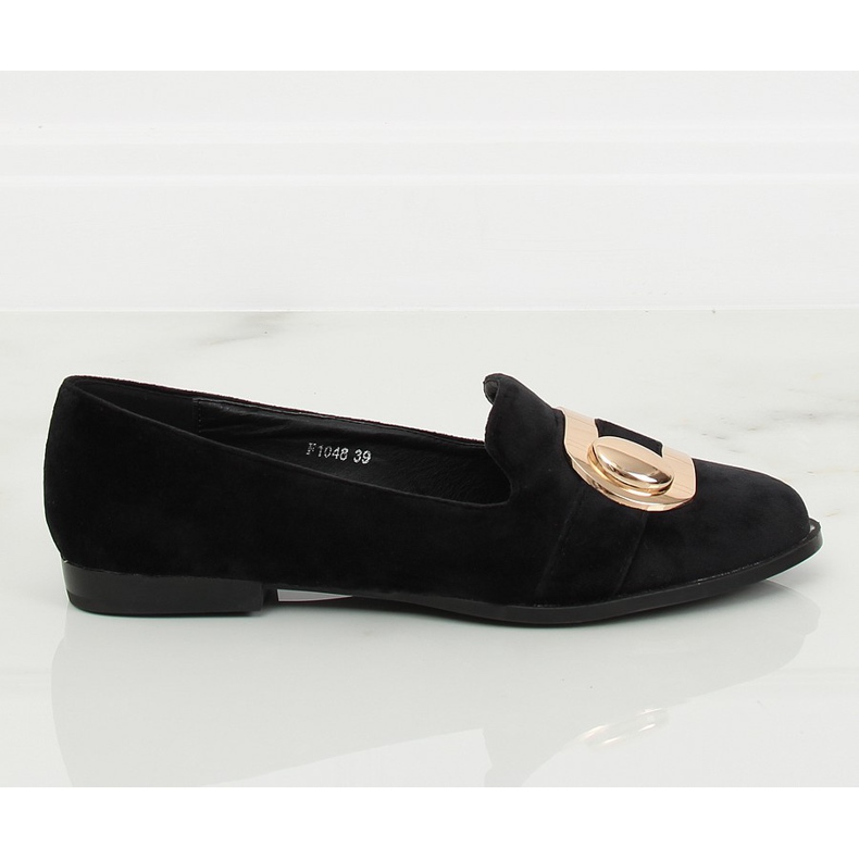 Crni baršunasti loafers F1048 Black II-GAT crno