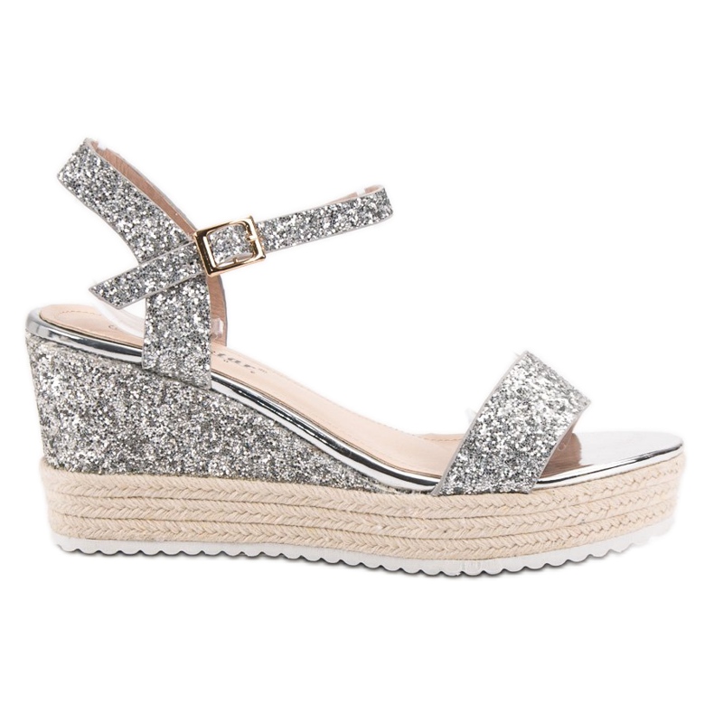 Seastar Udobne sandale na klin siva