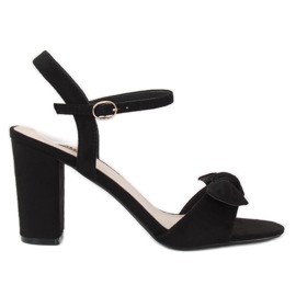 Crne sandale na stupu GH1508 Crne crna