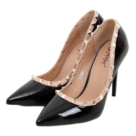 Pumpe na štikli Valentina crna LL-76P Crna