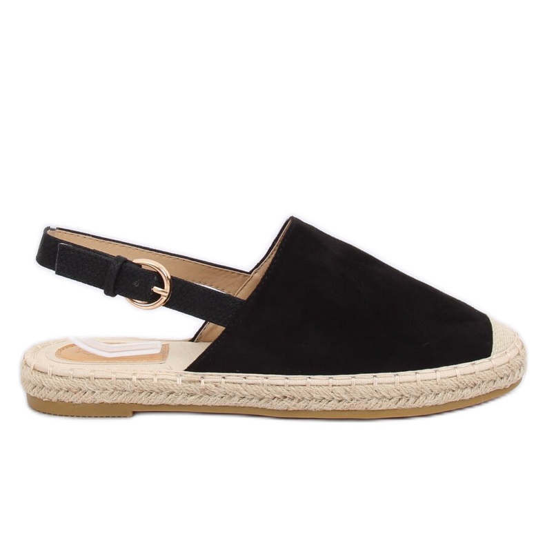 Crne espadrile s otvorenom petom crne HH-119 crne crno