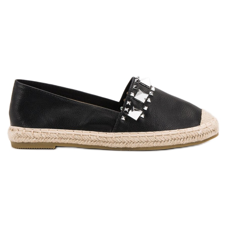 Bestelle Crne espadrile s klinovima crno