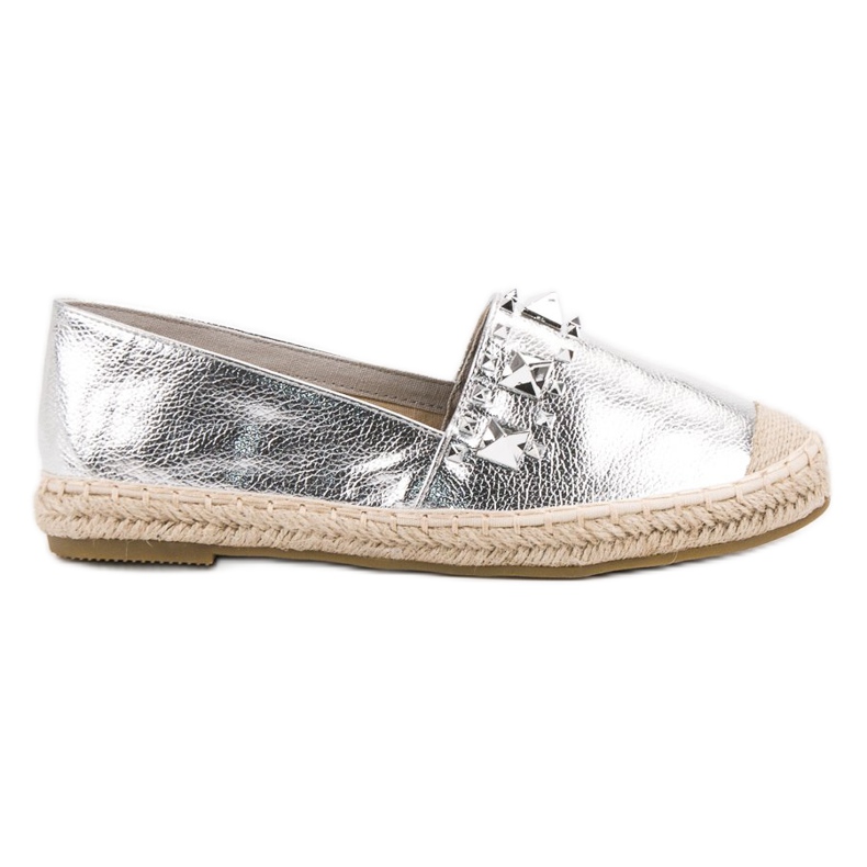 Bestelle Srebrne espadrile s klinovima siva