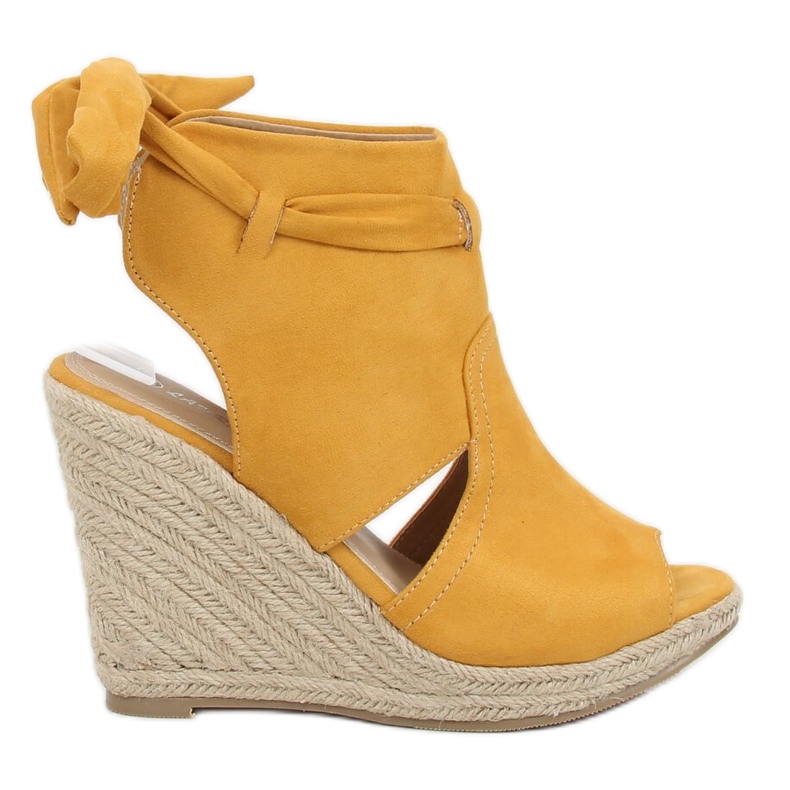 Žute Espadrile na klinovima žute LM-023 Žute žuta boja