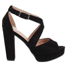 Crne sandale na platformi B-88 Black crna