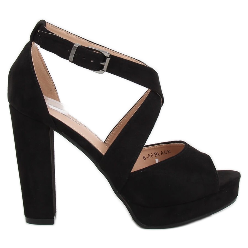 Crne sandale na platformi B-88 Black crno