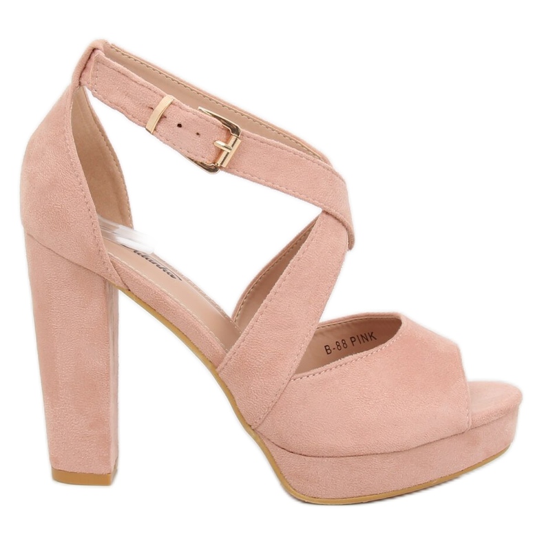Sandale na ružičastoj platformi B-88 Pink ružičasta