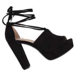 Crne LM-058 Crne sandale na platformi crna