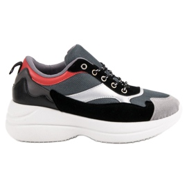 Modna obuća na platformi siva višebojan