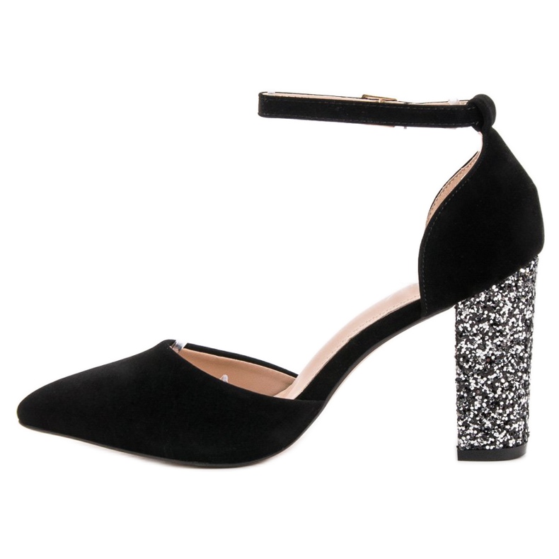 Weide Pumpe sa sjajnom petom crno