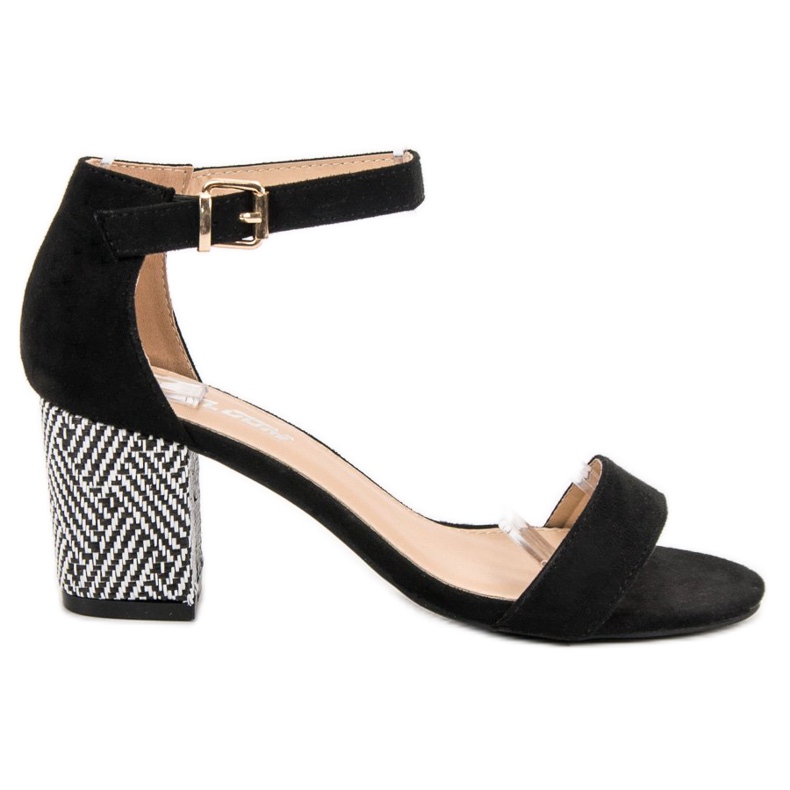 Abloom Crne sandale na šanku crno