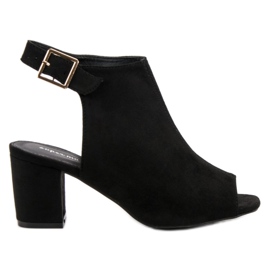 Super Mode Sandale izgrađene na šanku crna