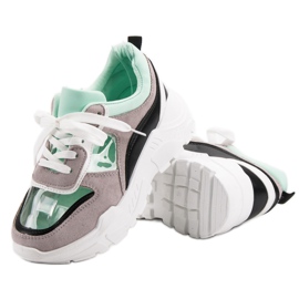 SHELOVET Prozirne tenisice na platformi siva