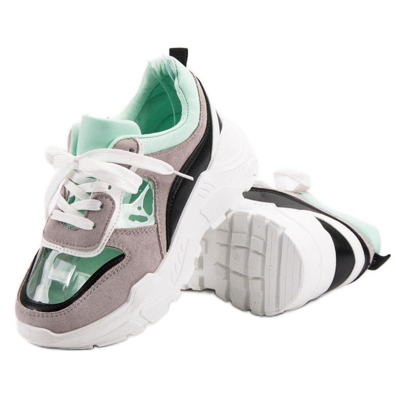 SHELOVET Prozirne tenisice na platformi siva