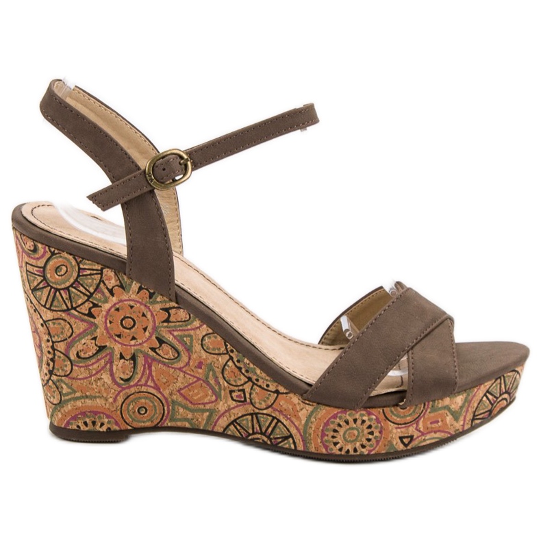 Corina Smeđe etno sandale smeđa