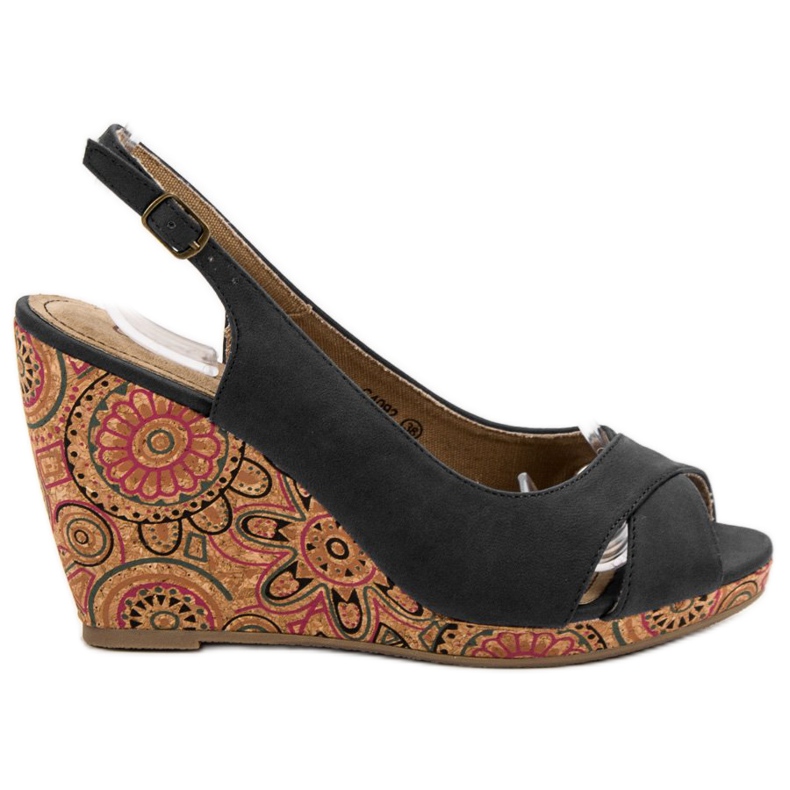 Corina Modne etno sandale crno