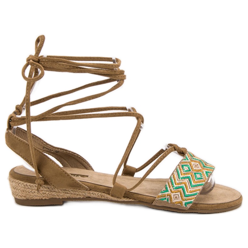 Corina Vezane sandale smeđa