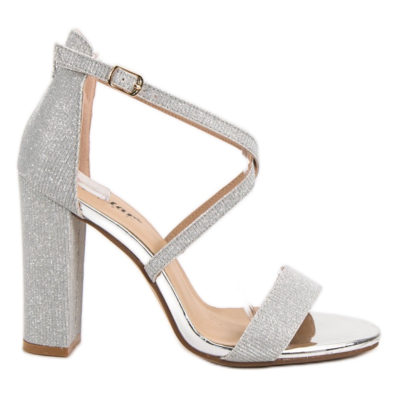 Seastar Sandale s visokim potpeticama siva