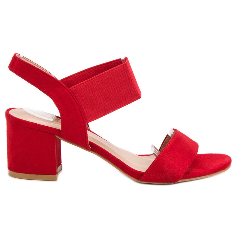 Sandale s visokim potpeticama crvena