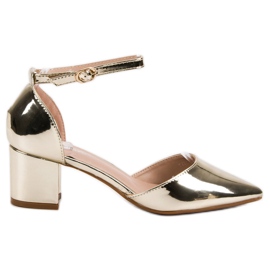 Weide Sjajne lakirane pumpe žuta boja