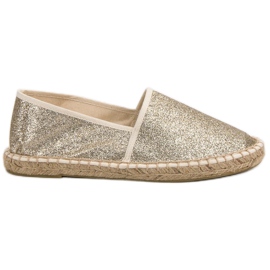 Cm Paris Sjajne zlatne espadrile zlatni