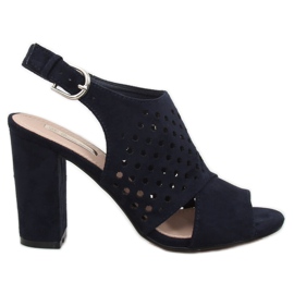 Tamnoplave ažur sandale WED557 Azul tamnoplava
