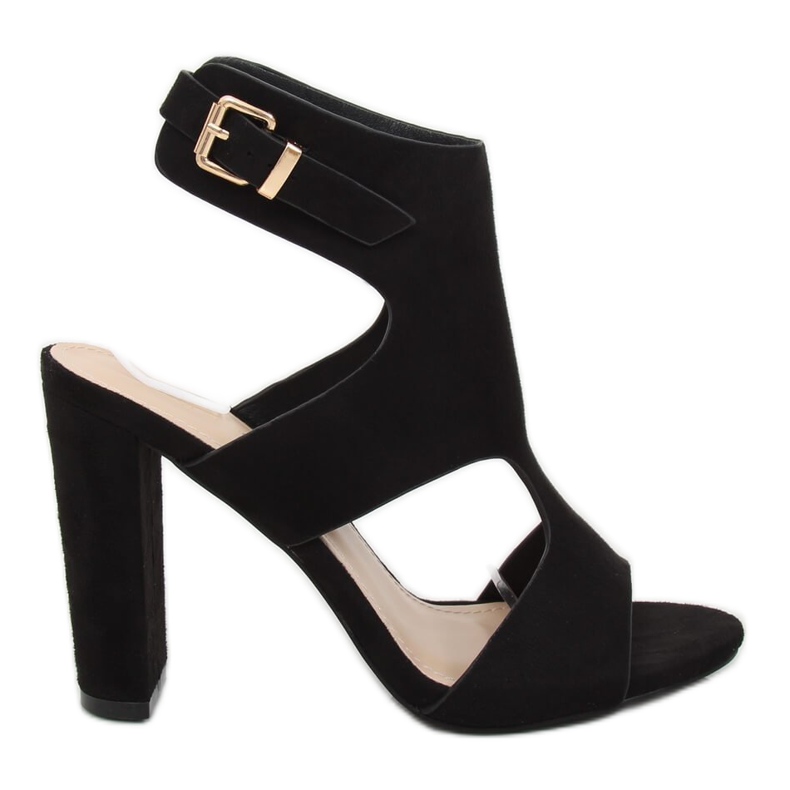 Crne sandale na stupu J-8711 Crne crno