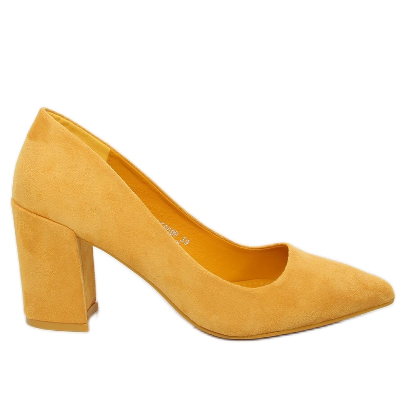 Pumpe sa širokim potpeticama žute LE060P Žute žuta boja