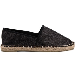 Cm Paris Sjajne crne espadrile crna