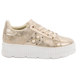 Zlatna obuća na platformi zlatni